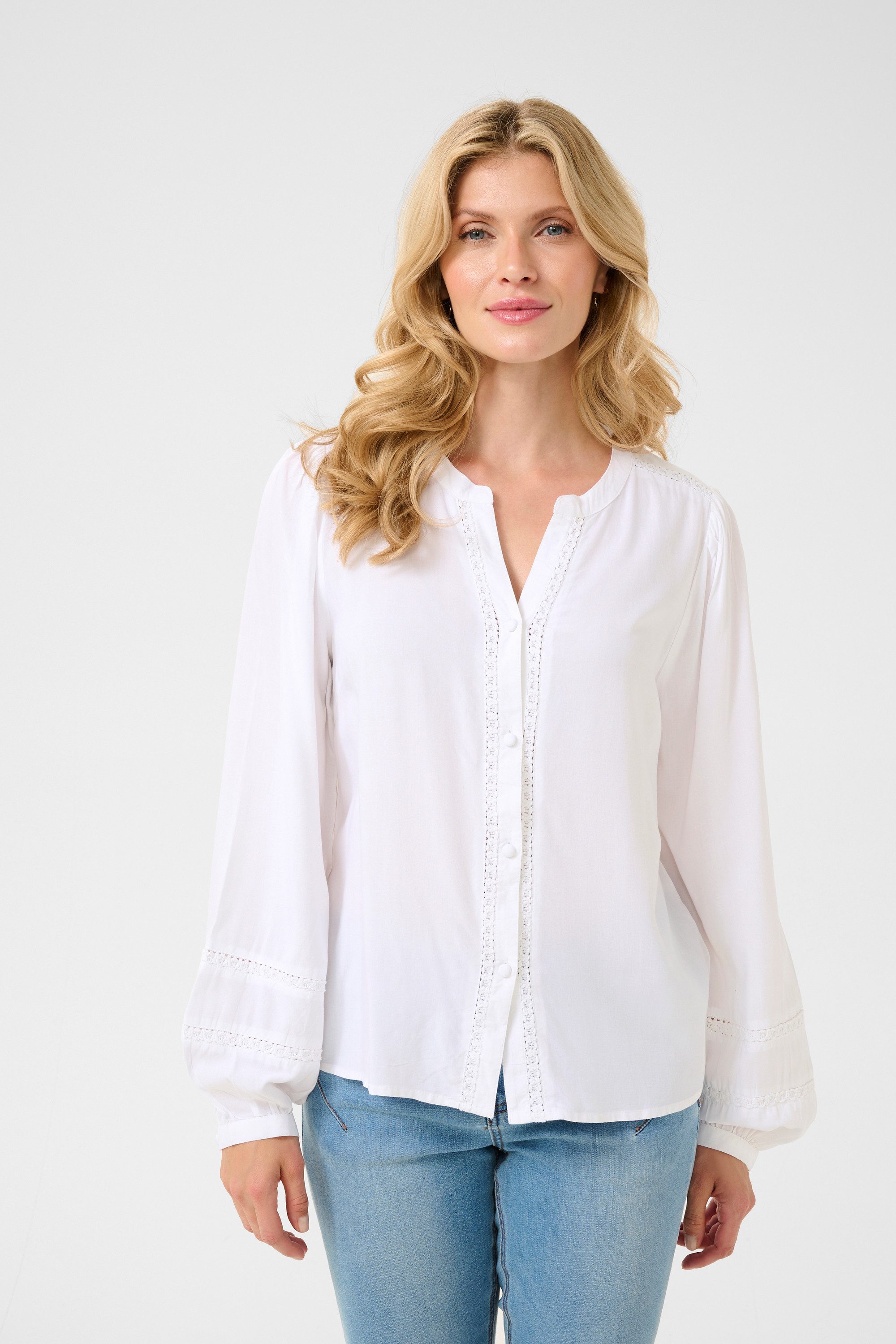 Langarmbluse Langarm-Bluse CRTiah