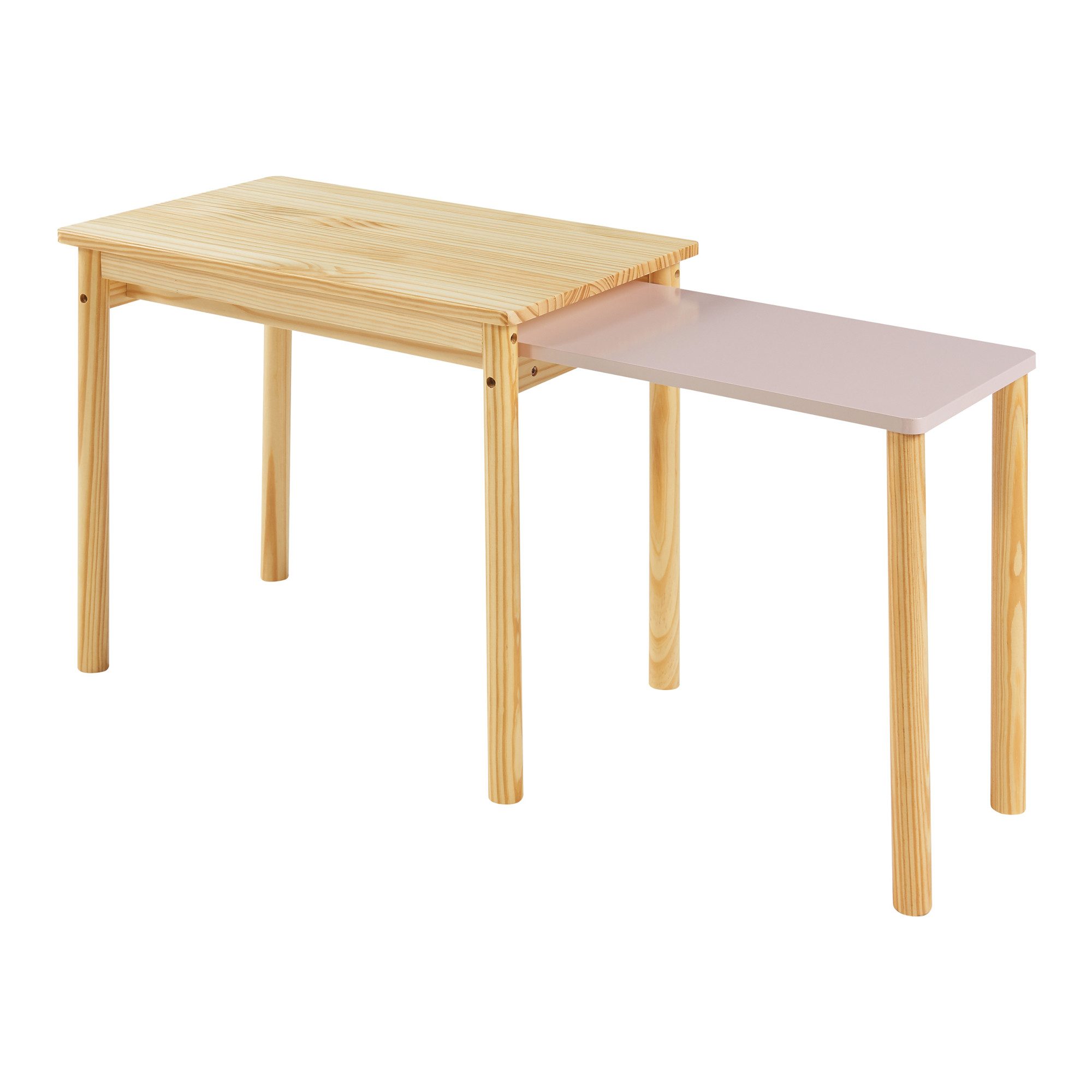 en.casa Kindertisch, »Skellefteå« ausziehbar 60x38x52 cm Kiefernholz+MDF Na günstig online kaufen