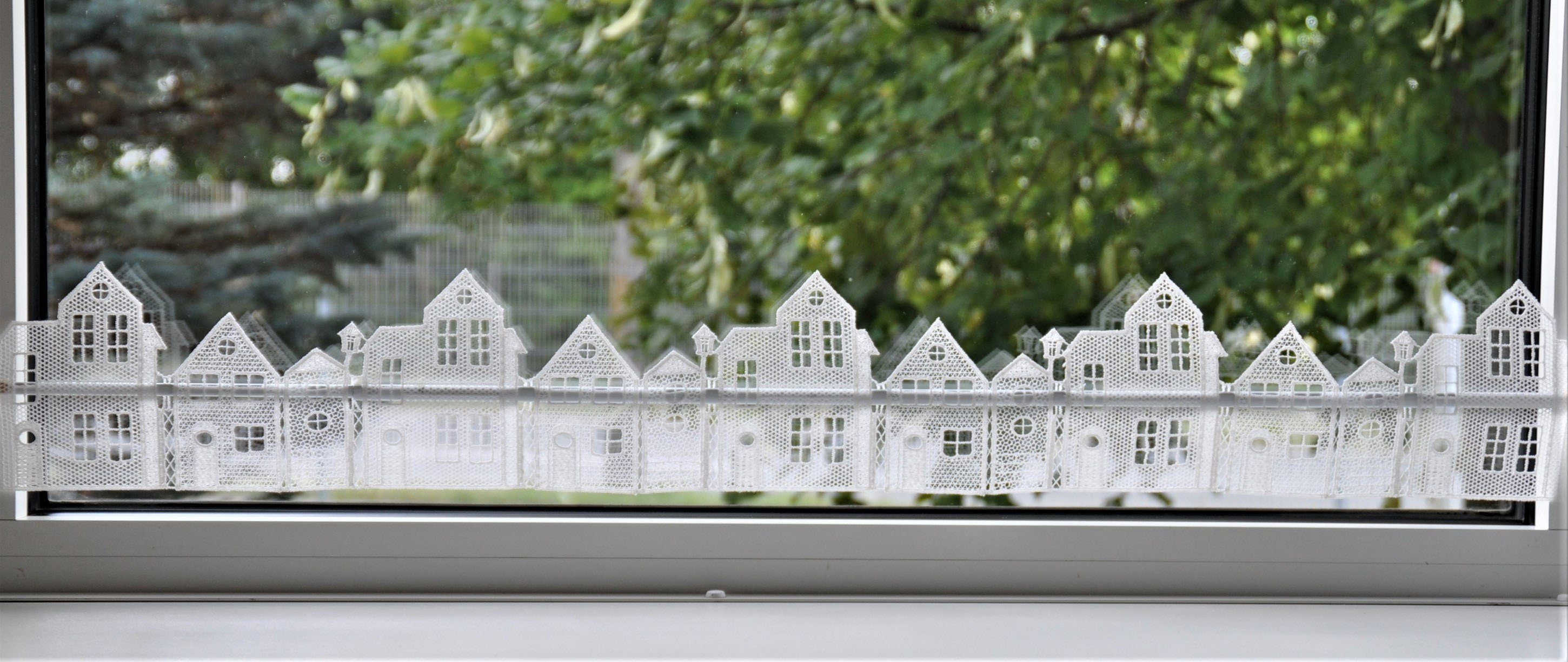 "Häuser" Häuser, Plauen Stickereien Fensterdekoration Fensterdekoration
