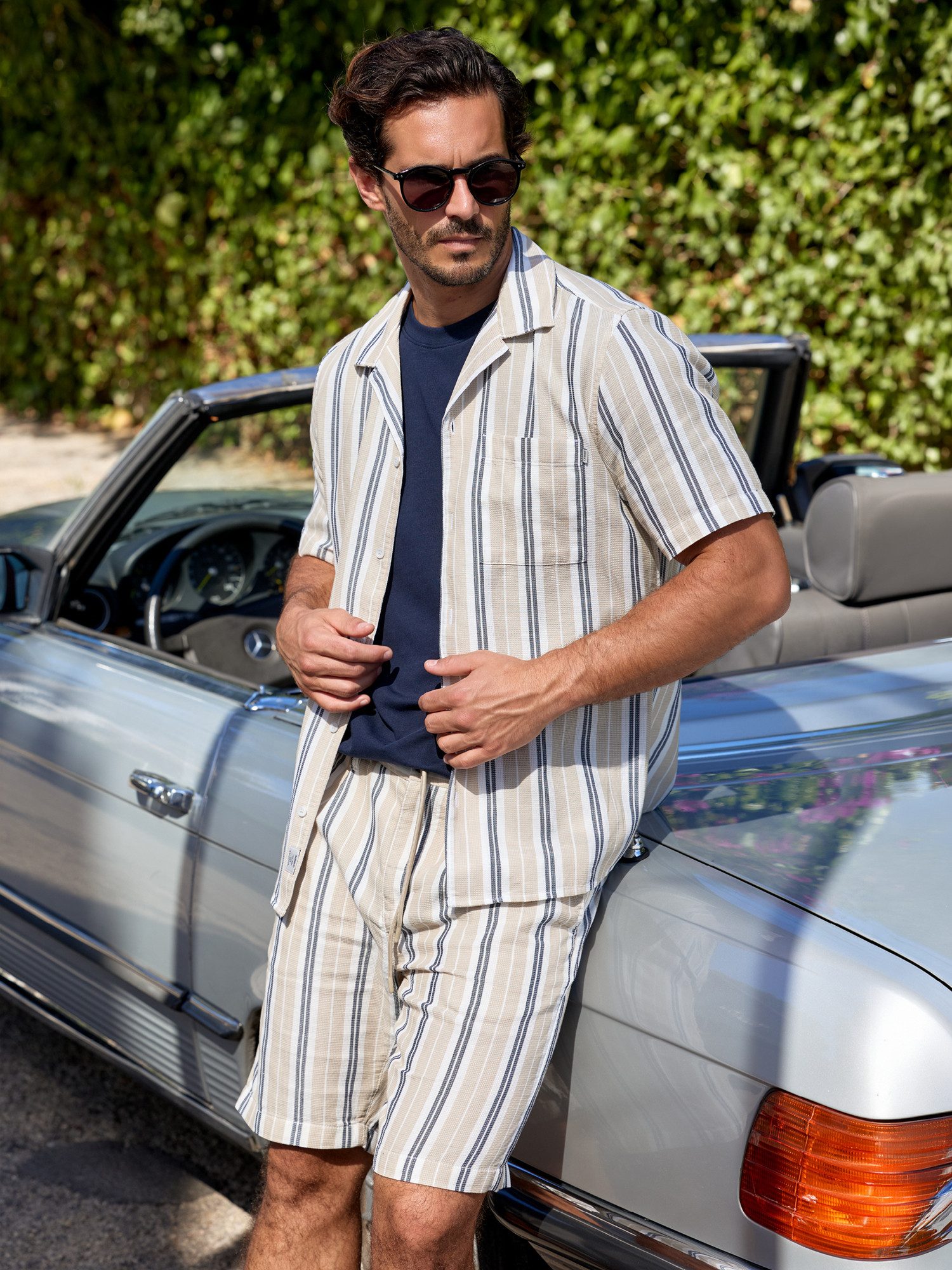 LERROS Chinoshorts Chino-Shorts aus Baumwolle mit modischem Streifenmuster