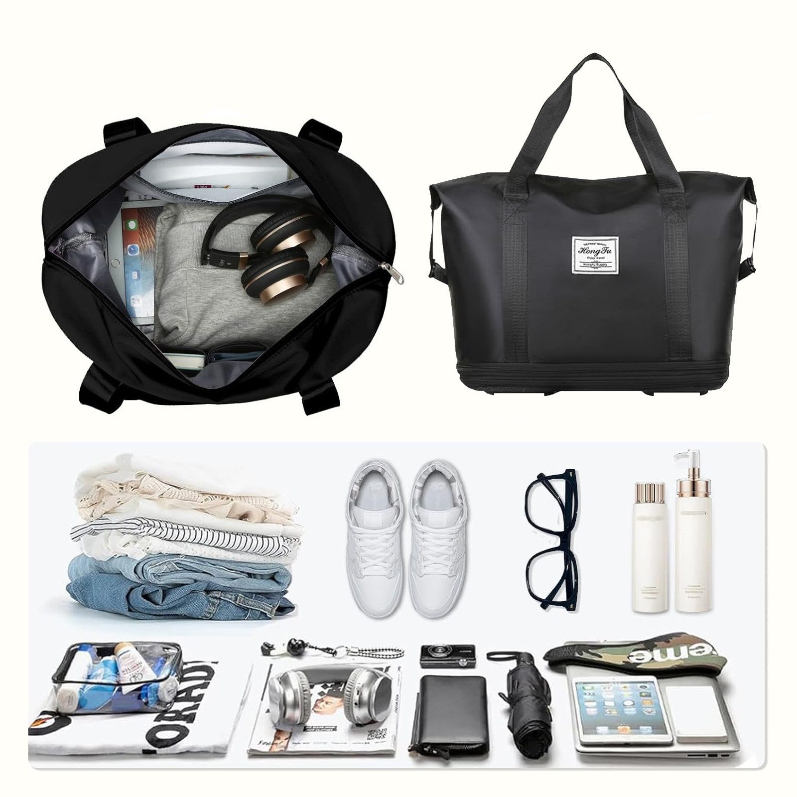 REDOM Reisetasche Rollentasche Handtasche Faltbare Reisetasche günstig online kaufen