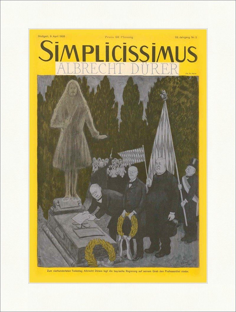 Kunstdruck Titelseite der Nummer 2 von 1928 Thomas Theodor Heine