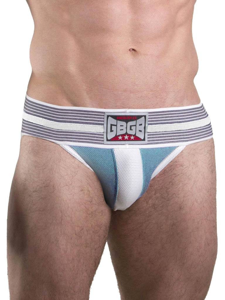 String GBGB Dexter Jock Underwear Jockstrap Sky Blue/White