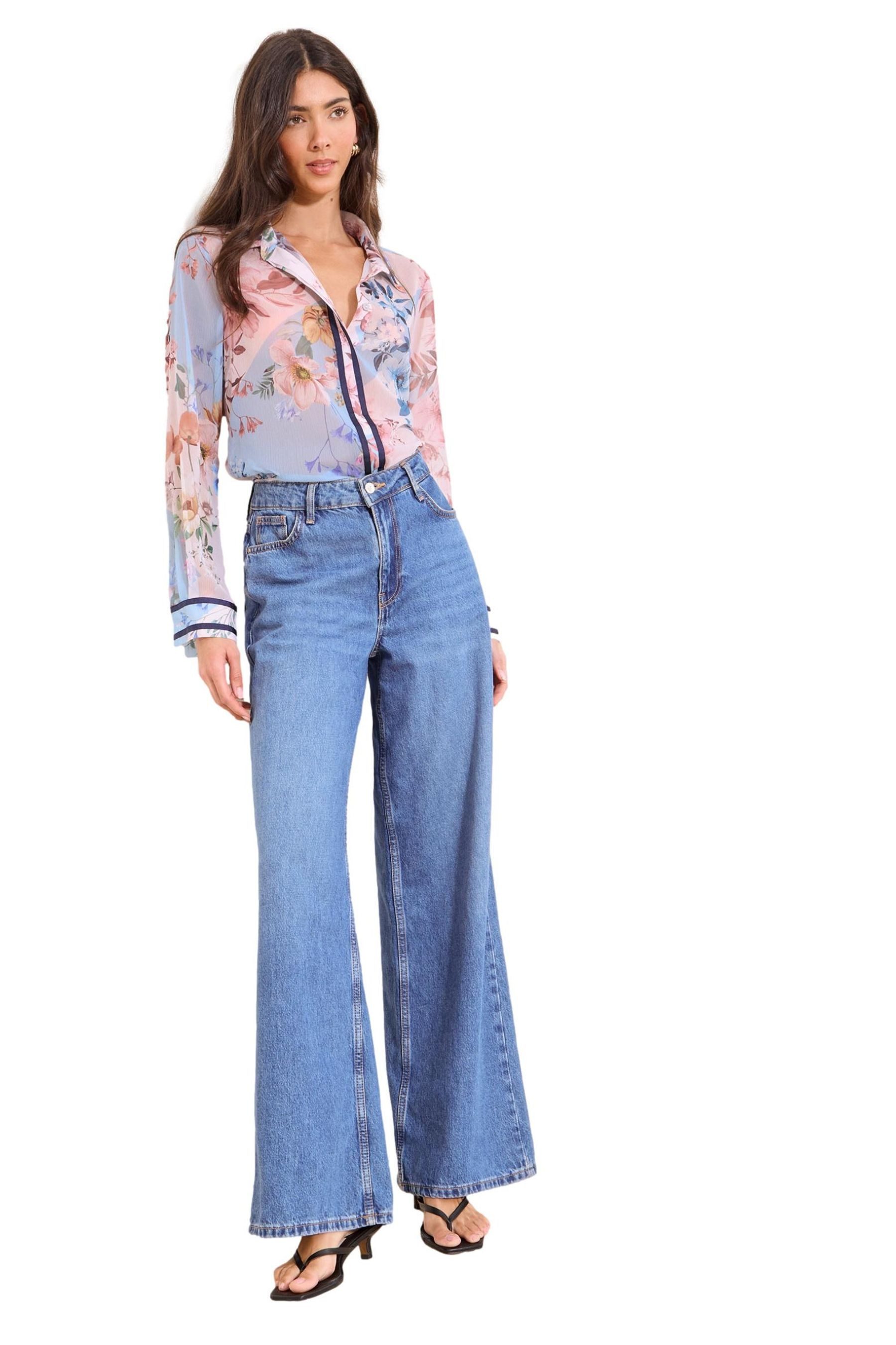 LIPSY Hemdbluse Lipsy Bedruckte Chiffonbluse, Regular (1-tlg) günstig online kaufen