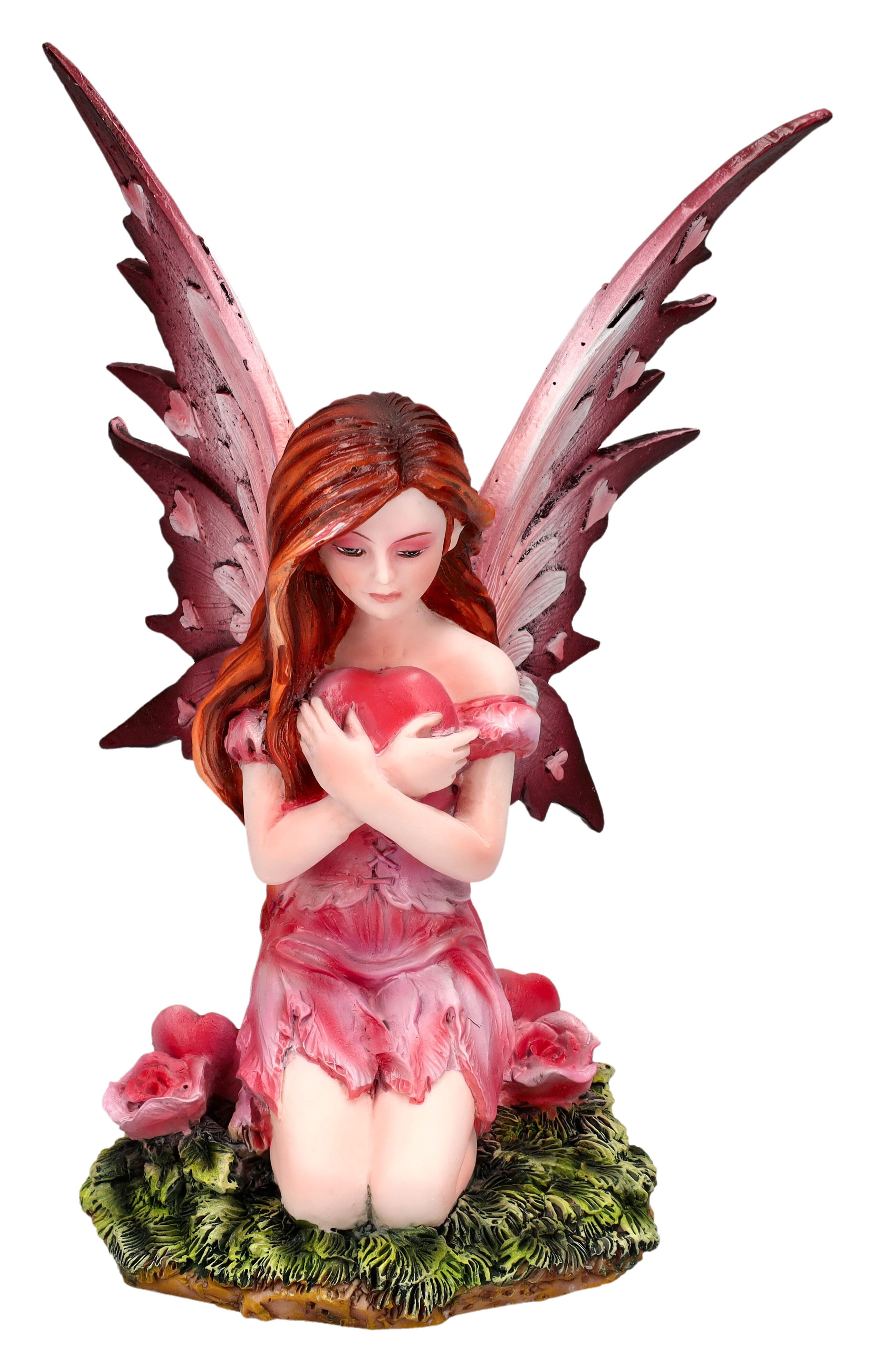 Figuren Shop GmbH Fantasy-Figur Elfen Figur - Meile mit Herz - Liebesfee Fantasy Dekoration Dekofigur