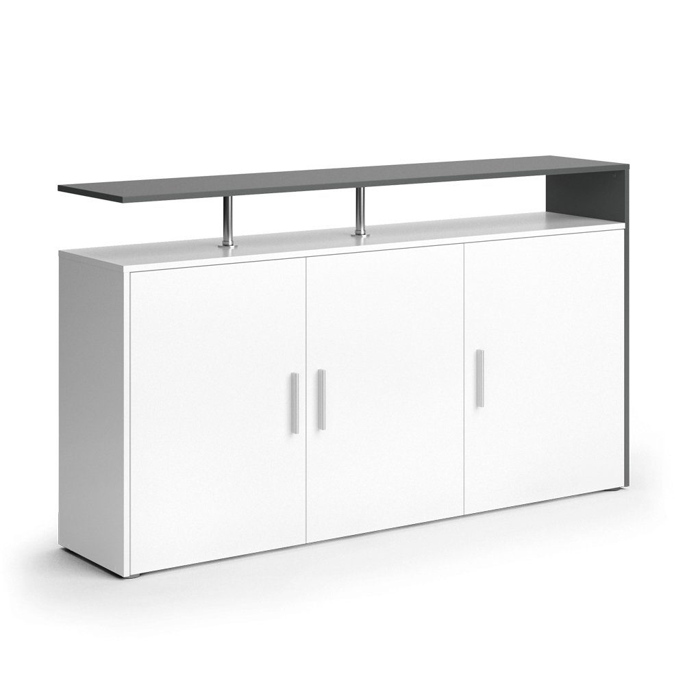 Vicco Highboard Amato, Weiß/Anthrazit, 160 x günstig online kaufen