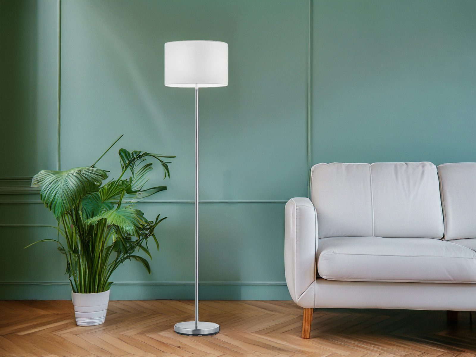 TRIO Leuchten LED Stehlampe, Dimmfunktion, LED wechselbar, Warmweiß, mit St günstig online kaufen