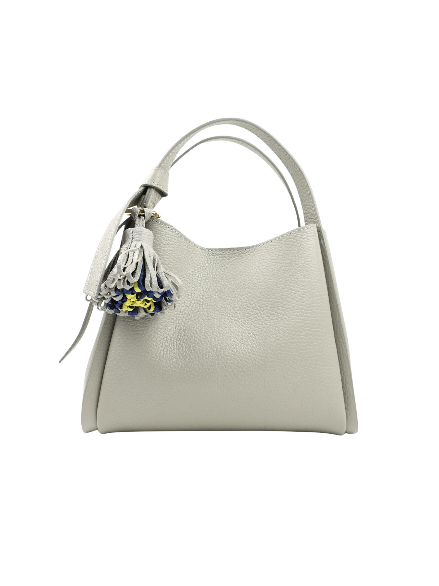 BRISE TASCHE Schultertasche Echtleder-Schultertasche mit Henkel & Crossbody-Gurt – Hellgrau (1-teilig, Tasche inkl. Schulterriemen), Echtleder, Magnetverschluss, verstellbarer Schulterriemen