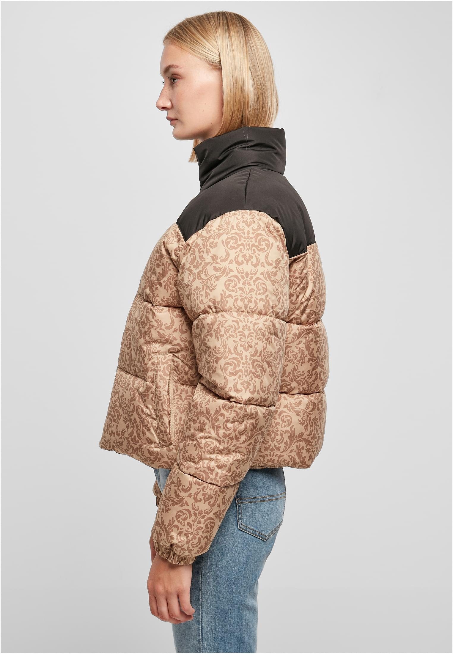 URBAN CLASSICS Winterjacke Damen Jacket (1-St) Puffer Retro Ladies AOP