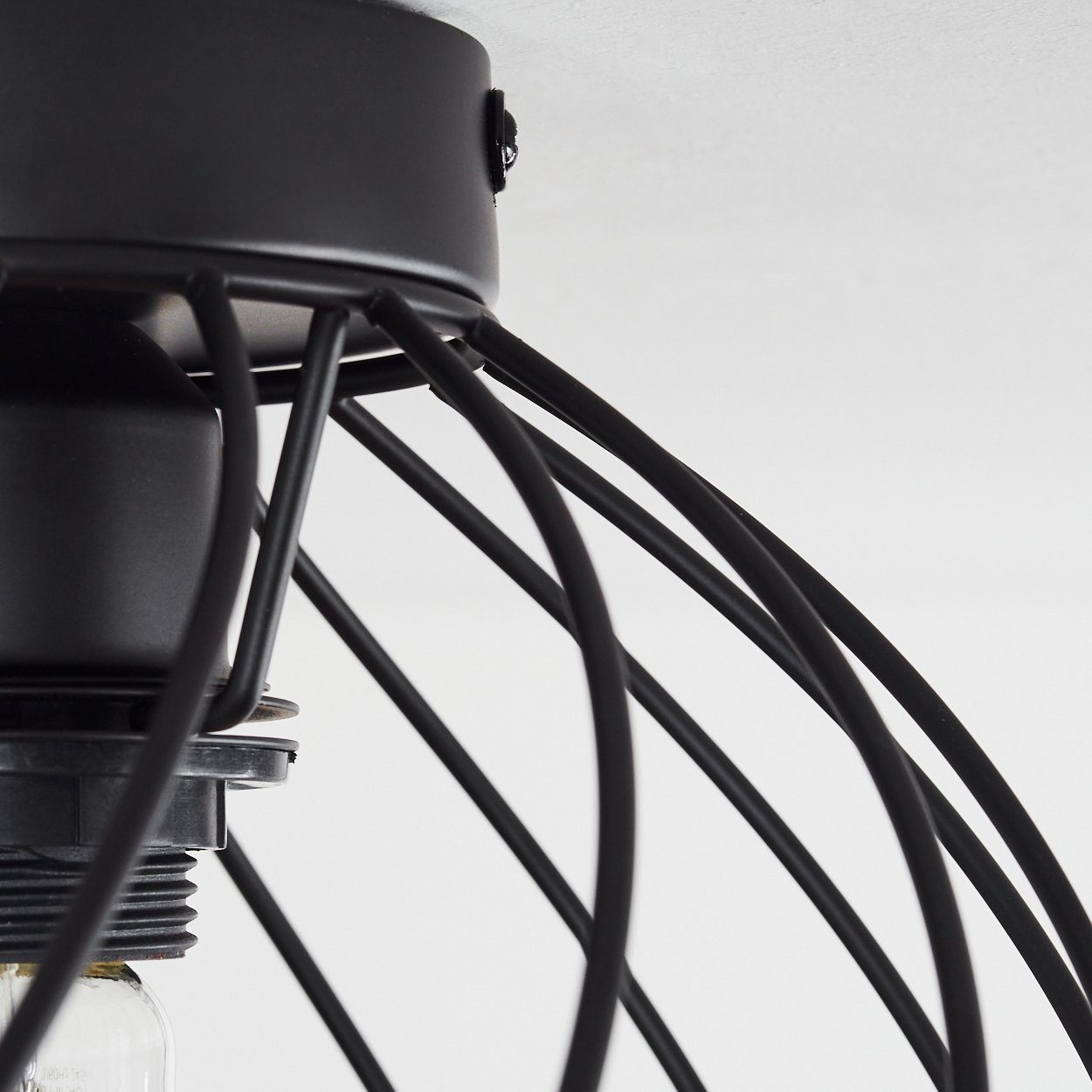 Schwarz, Leuchtmittel hofstein Metall Deckenlampe aus »Tarsogno« ohne Deckenleuchte moderne in