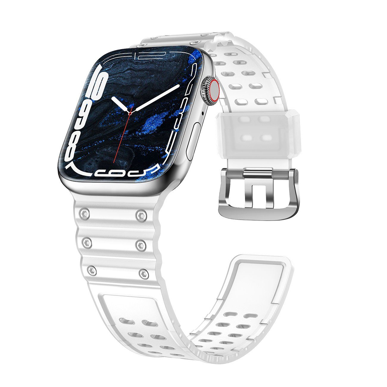 cofi1453 Smartwatch-Armband Ersatz Armband für Watch Ultra, SE, 8, 7, 6, 5, 4, 3, 2, 1 Transparent