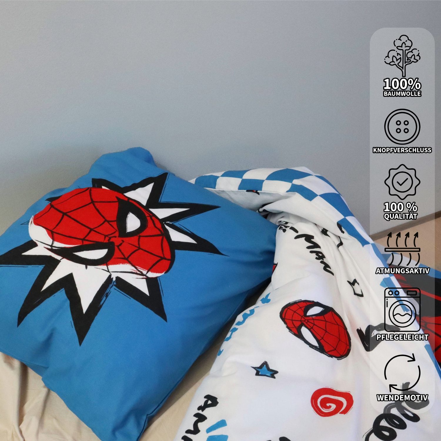 BrandMac Kinderbettwäsche Spider-Man Wende-Bettwäsche Set "Helden-Power" 13 günstig online kaufen