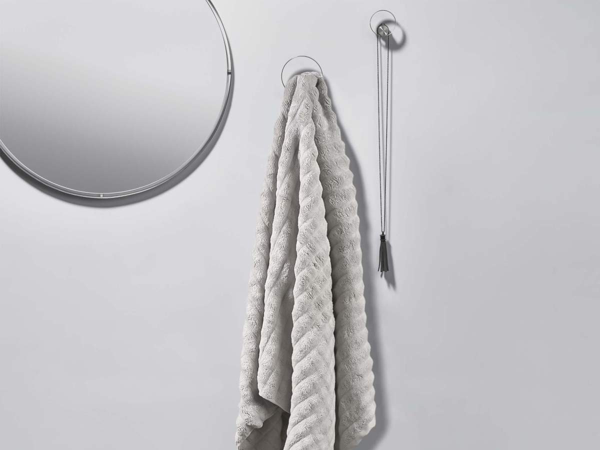 Design, Zone Inu, Oberfläche (1-St), Baumwollstoff weiche schlichtes 70x140cm, skandinavisches Handtuch grey soft Denmark