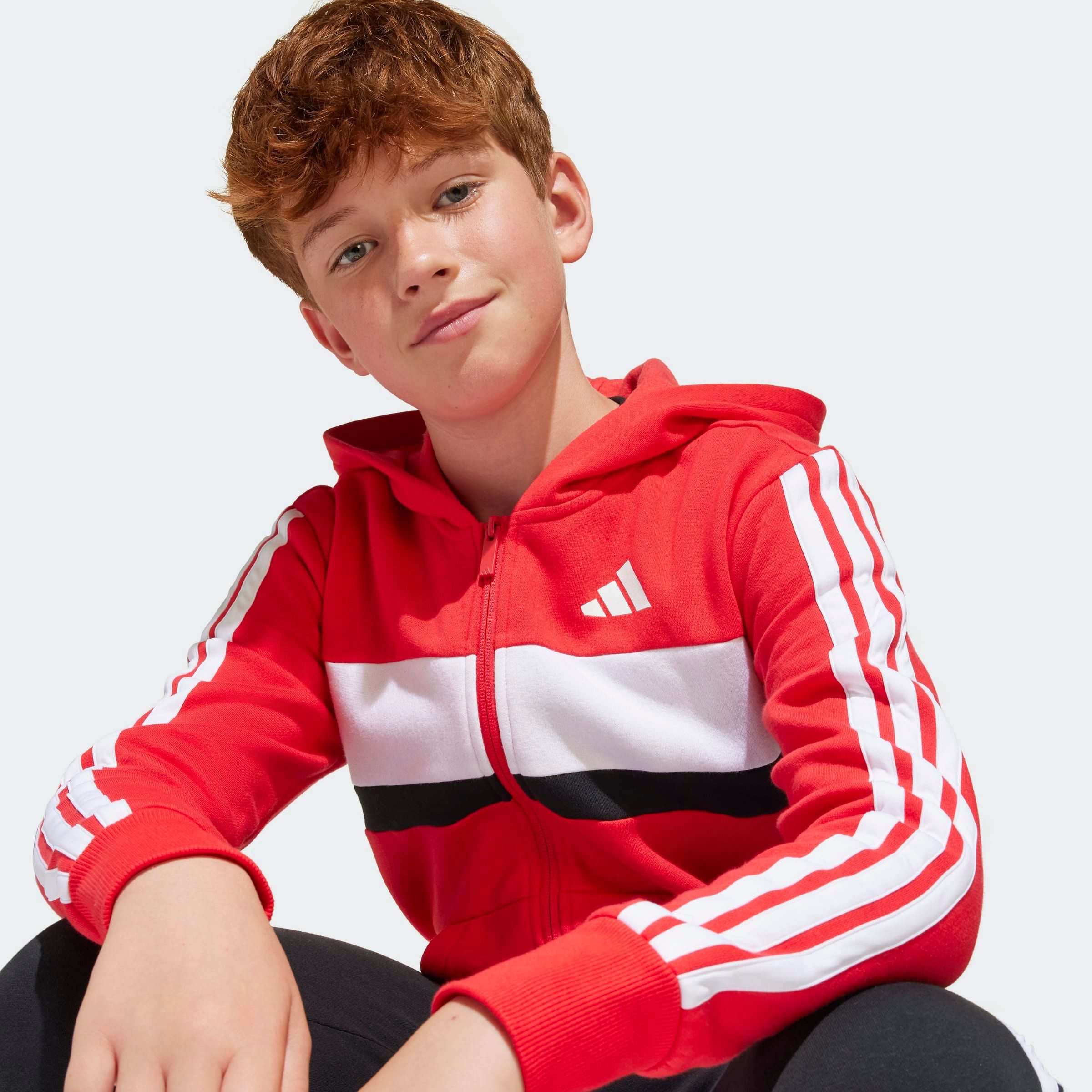 adidas Sportswear Trainingsanzug SEASONAL ESSENTIALS TIBERIO 3-STREIFEN KIDS (2-tlg)