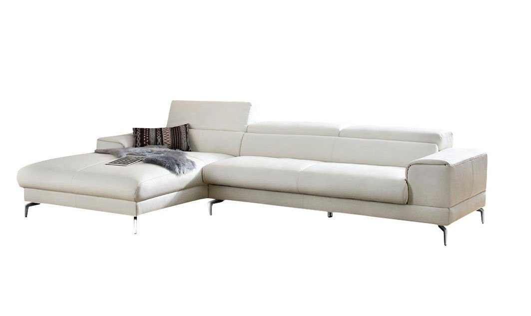 W.SCHILLIG Ecksofa piedroo, Sitztiefenverstellung, mit wahlweise Kopfteilverstellung, 343cm Breite