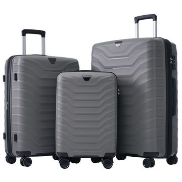 Powerwill Kofferset 3-Teiliger Koffer, 4 Rollen, (M-L-XL Kofferset, 3 tlg., Hartschalentrolley Reisekoffer), Universal- und Doppelrädern sowie TSA-Schlössern