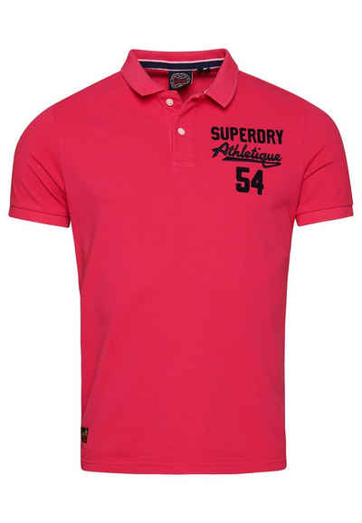 Superdry Poloshirt Superdry Herren Polo VINTAGE SUPERSTATE POLO Rasperry Pink Pink