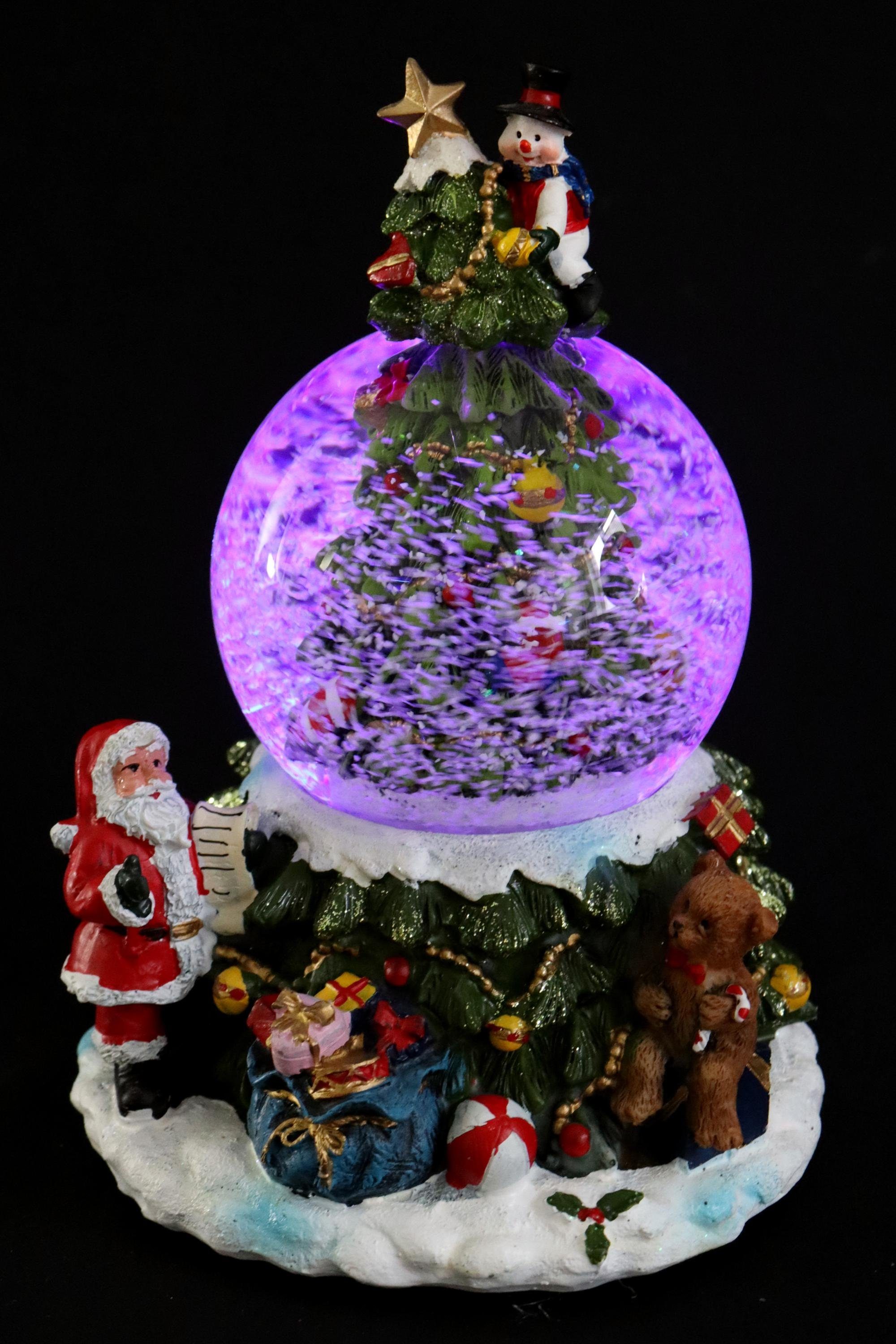 ELLUG Schneekugel Spieluhr mit Tannenbaum, mit Schneeantrieb, Musik & Licht günstig online kaufen