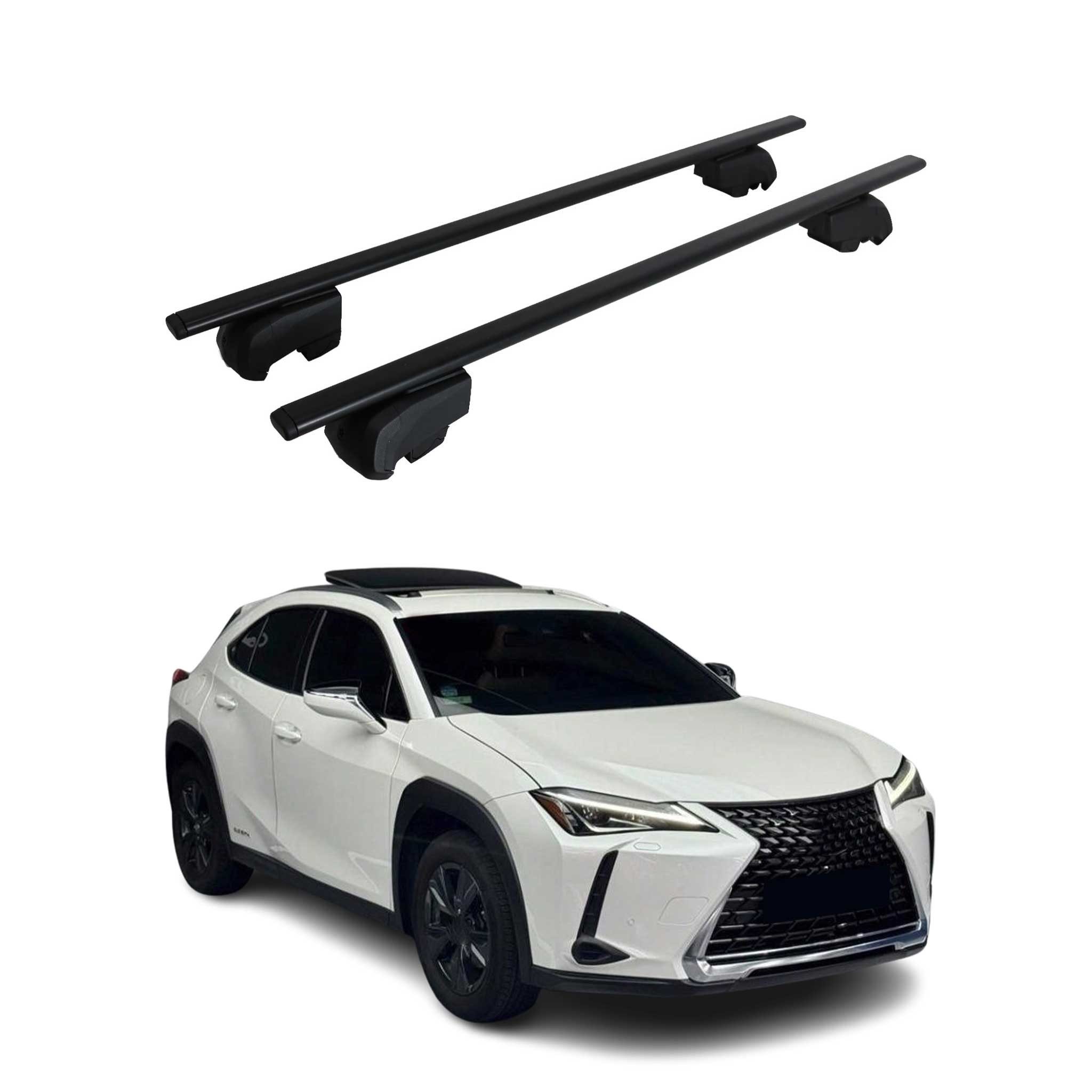 OMAC Dachträger Grundtäger für Lexus UX 2018-2025 75kg Metall Schwarz 2 tlg (2-St), Wasserbeständig,Abnehmbar,Multifunktional,Leichtgewichtig