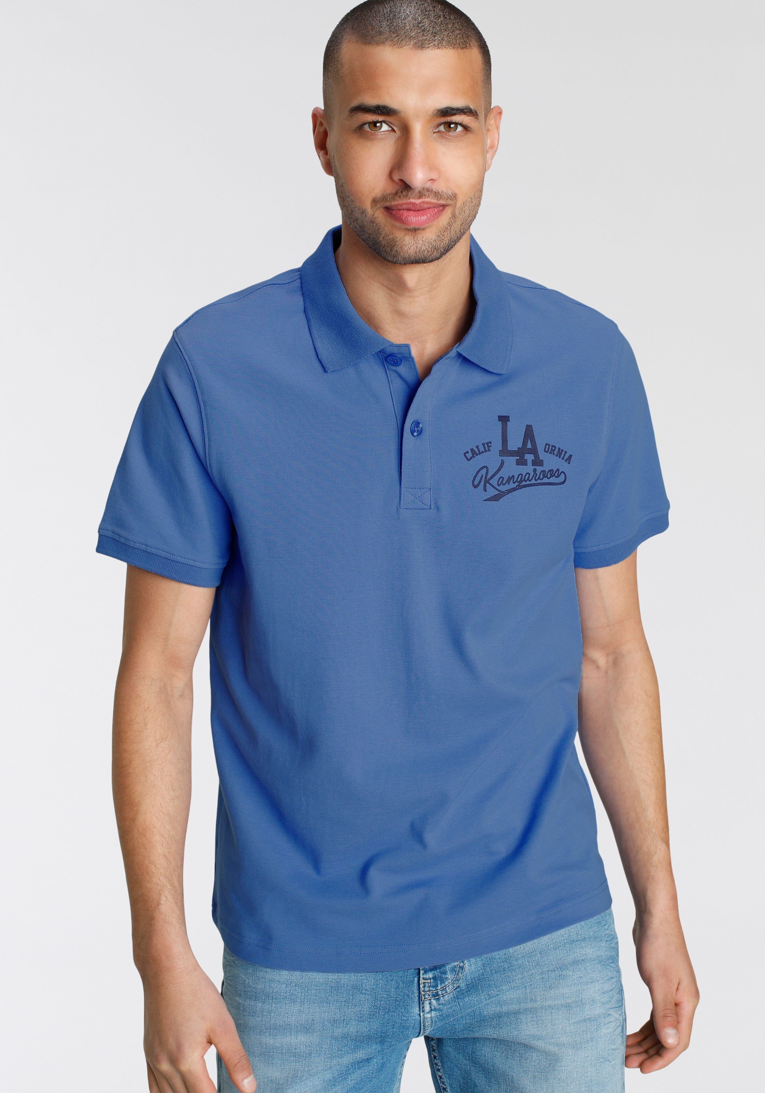 KangaROOS aturblau Poloshirt