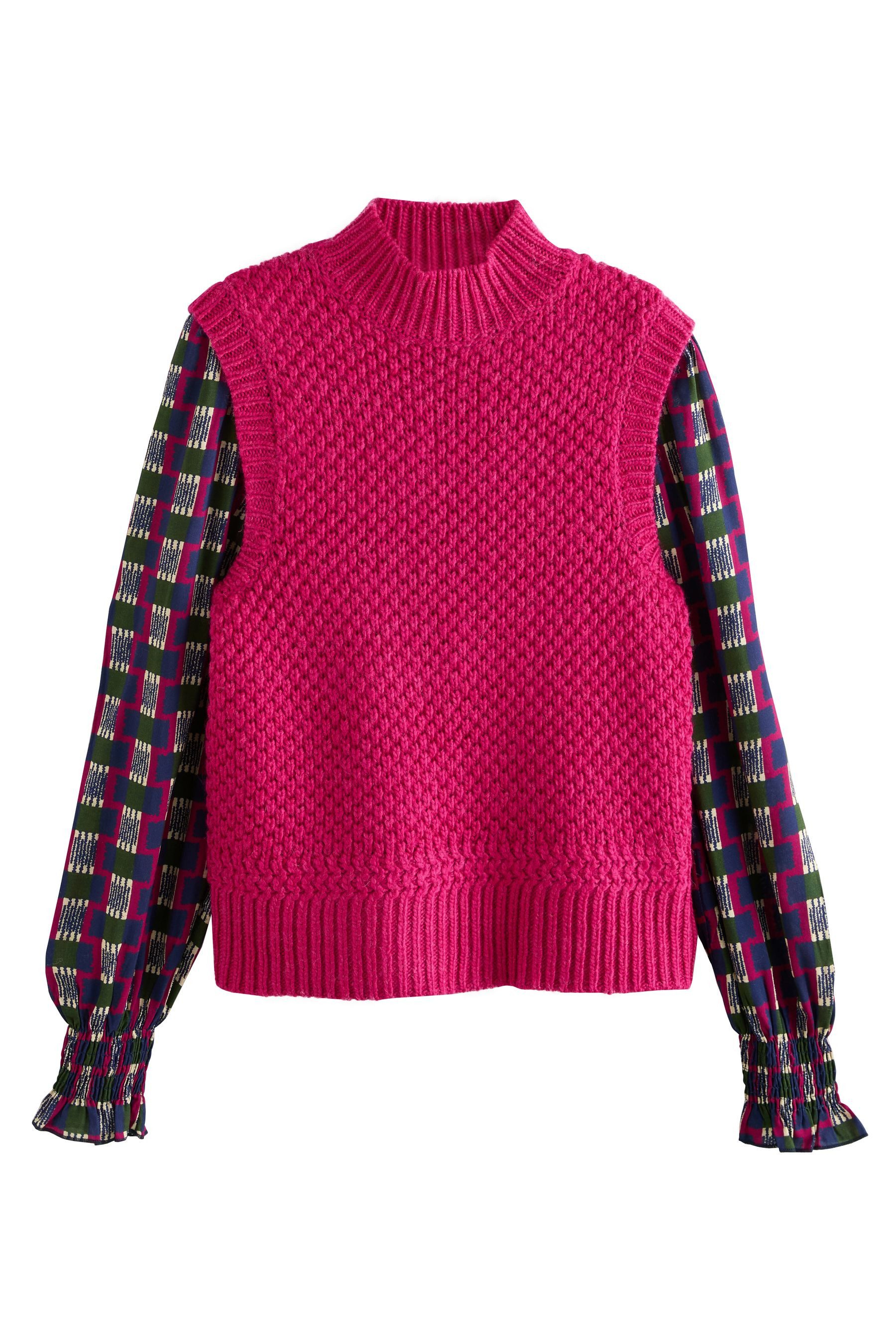 Next Pullunder Strick-Tanktop mit Wollanteil im Lagenlook (1-tlg)