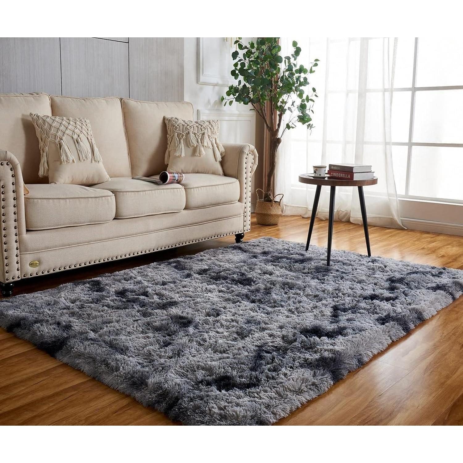 LuxusKollektion Fellteppich Schlafzimmerteppich dunkelgrau 60x120, rechteckig, Höhe: 40 mm