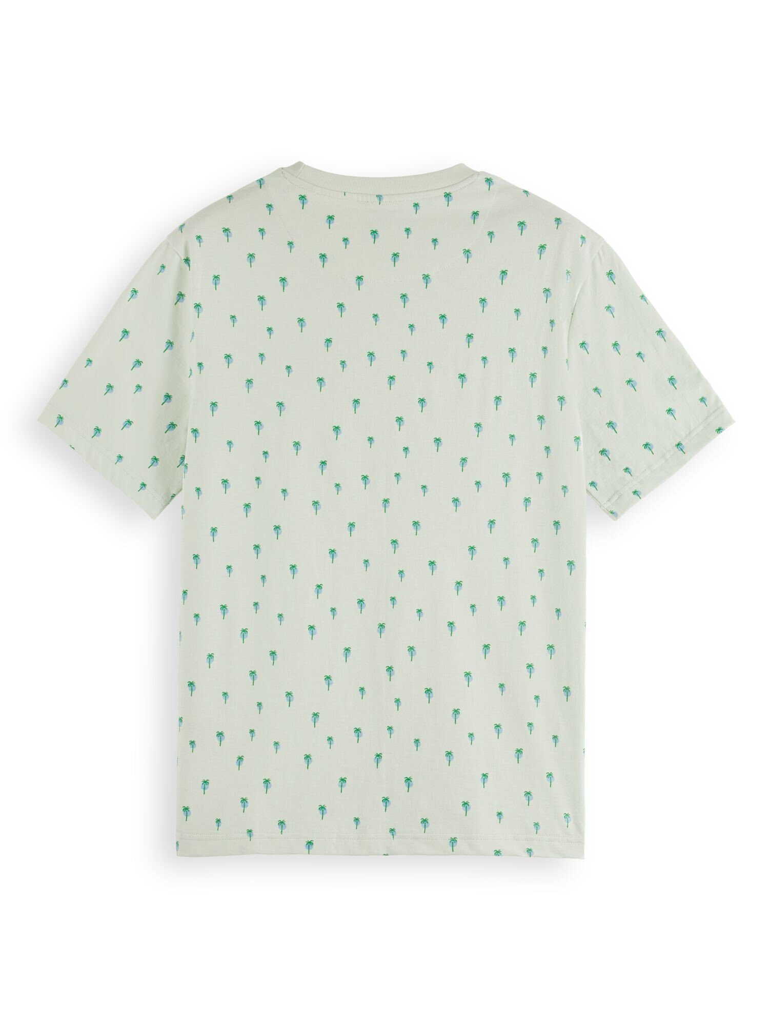 Scotch & Soda T-Shirt Shirt Kurzarmshirt mit R-Neck und All-Over-Muster (1-tlg) hellgrün