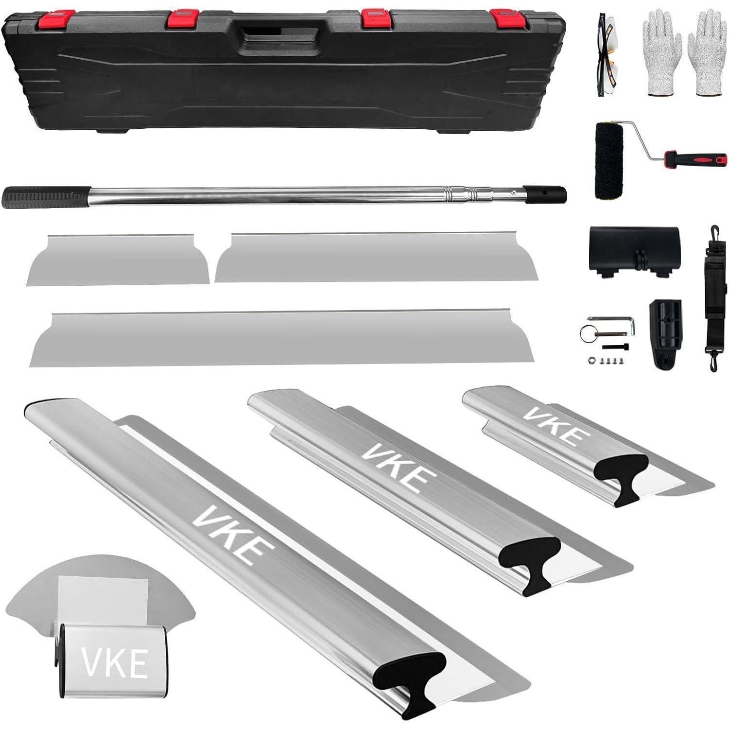 LuxusKollektion Flächenspachtel Flächenspachtel Set 23 Koffer Teleskopstange 300 800 mm 23PCS