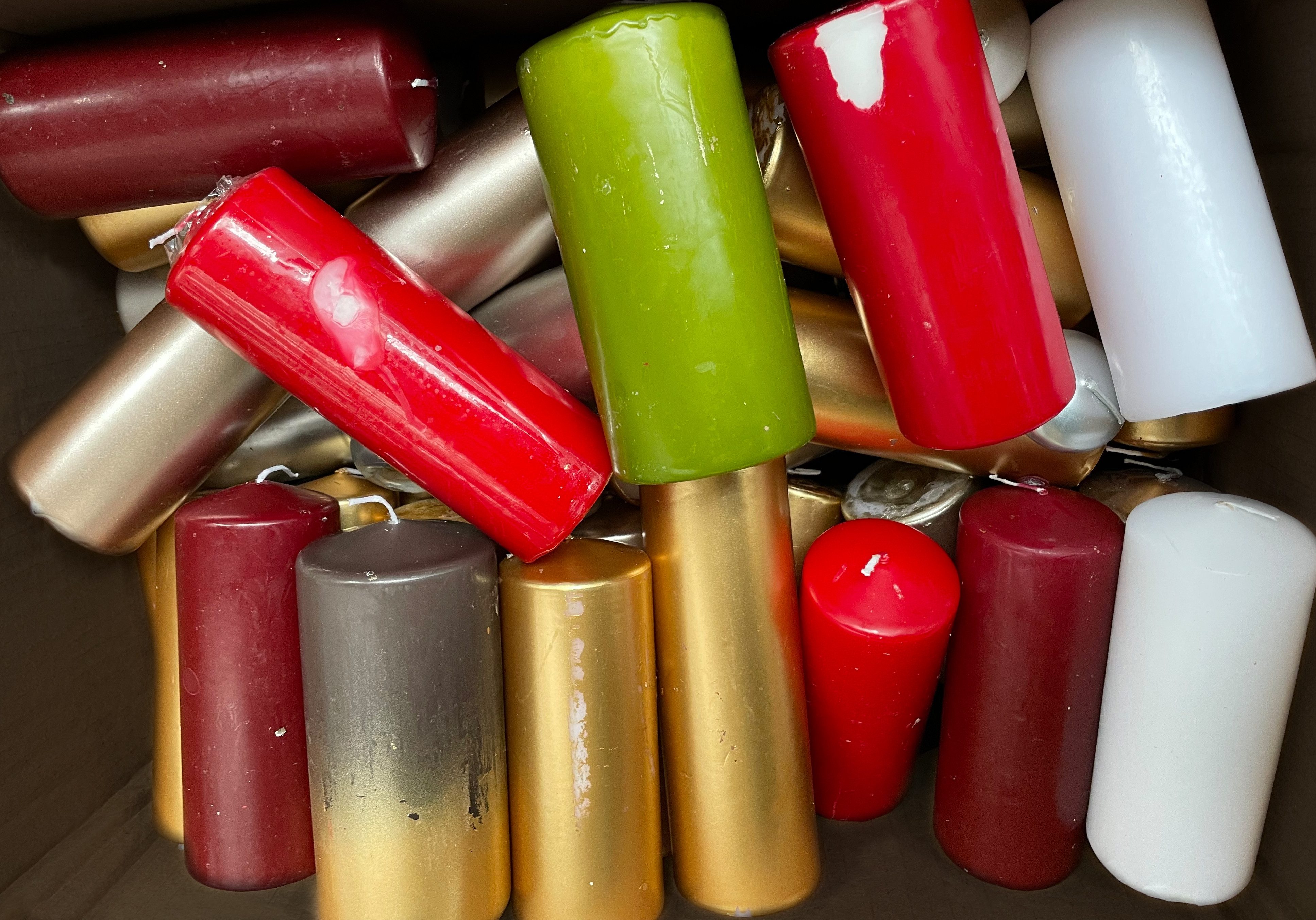 Wiedemann Kerzen Stumpenkerze Kerzenbeutel 5 KG -C Ware- getauchte Kerzen N günstig online kaufen