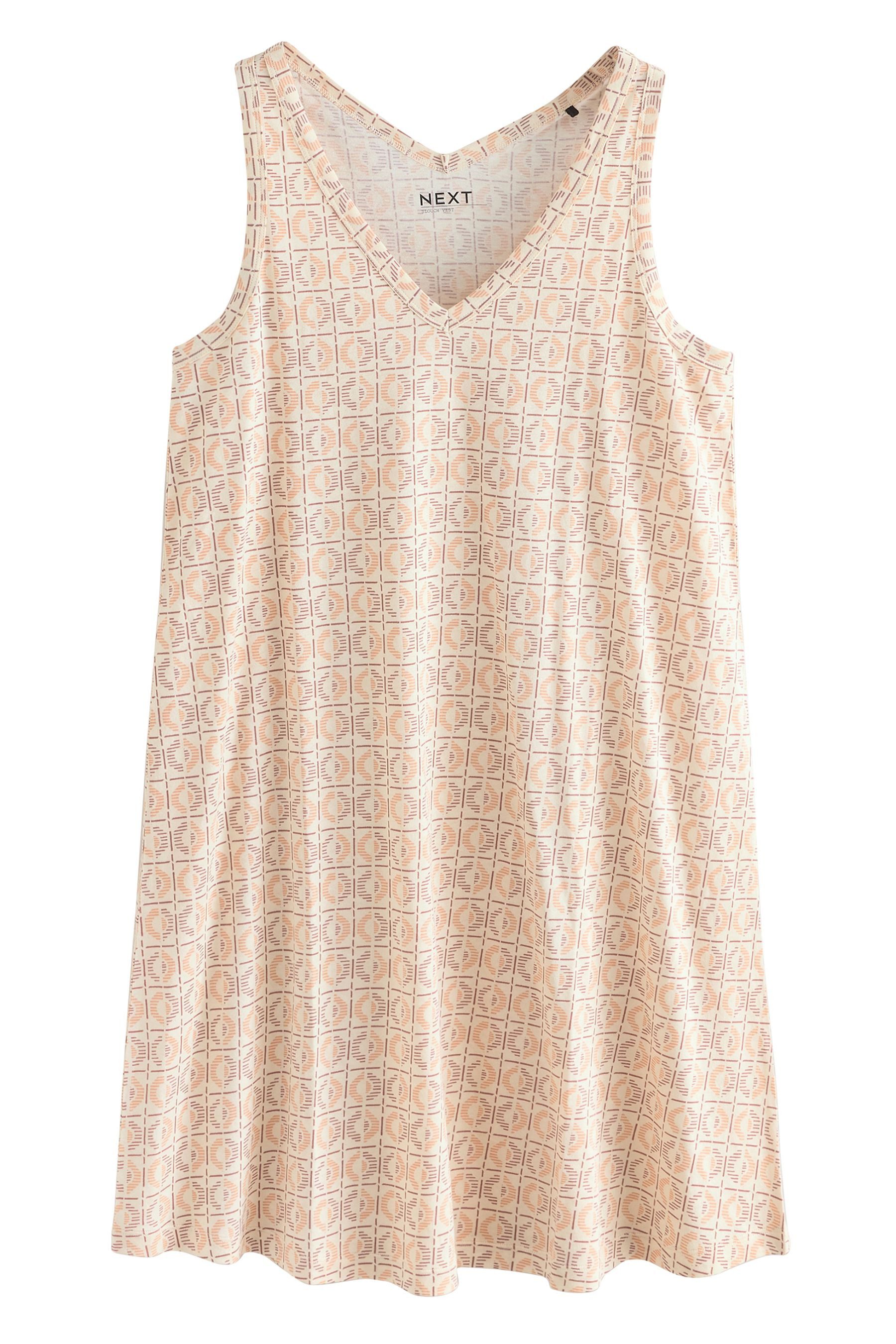 Next Jerseykleid Ärmelloses Schlabberkleid mit V-Ausschnitt günstig online kaufen