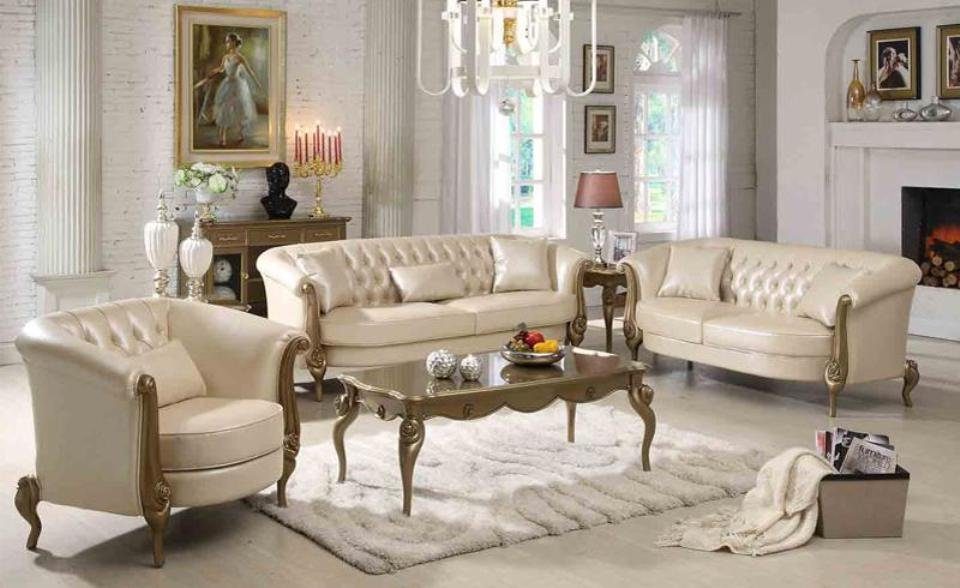 JVmoebel Sofa Ledersofa Sofagarnitur 3+2+1 Sitzer Set Garnitur Polstersofa Couch, Made in Europe | Alle Sofas