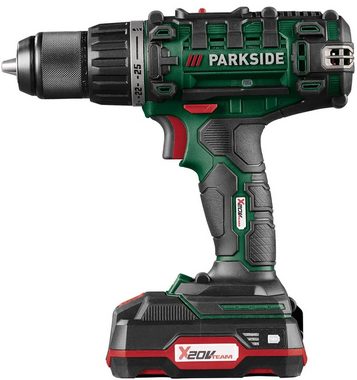 Parkside Akku-Bohrschrauber Set »PABS 20-Li G8«, mit 2 Akkus, Ladegerät, Zubehörset, 20 V, max. 1500,00 U/min, Inkl. 2 Akkus (2Ah) und Ladegerät (2,4A)