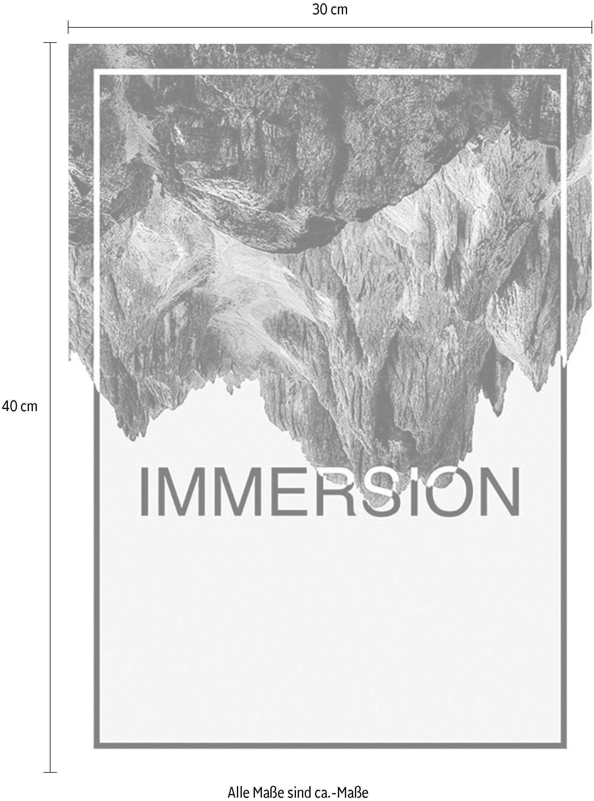 Poster Komar Immersion Steel, Wohnzimmer Kinderzimmer, Sprüche Abstrakt, & Schlafzimmer, St), Texte (1