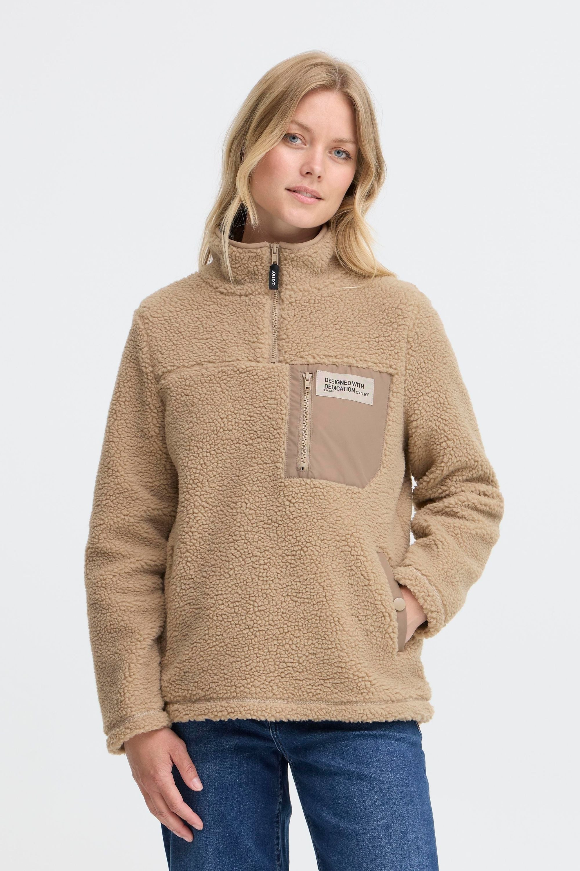 OXMO Plüschjacke OXABBY Gemütliche Plüschjacke mit günstig online kaufen