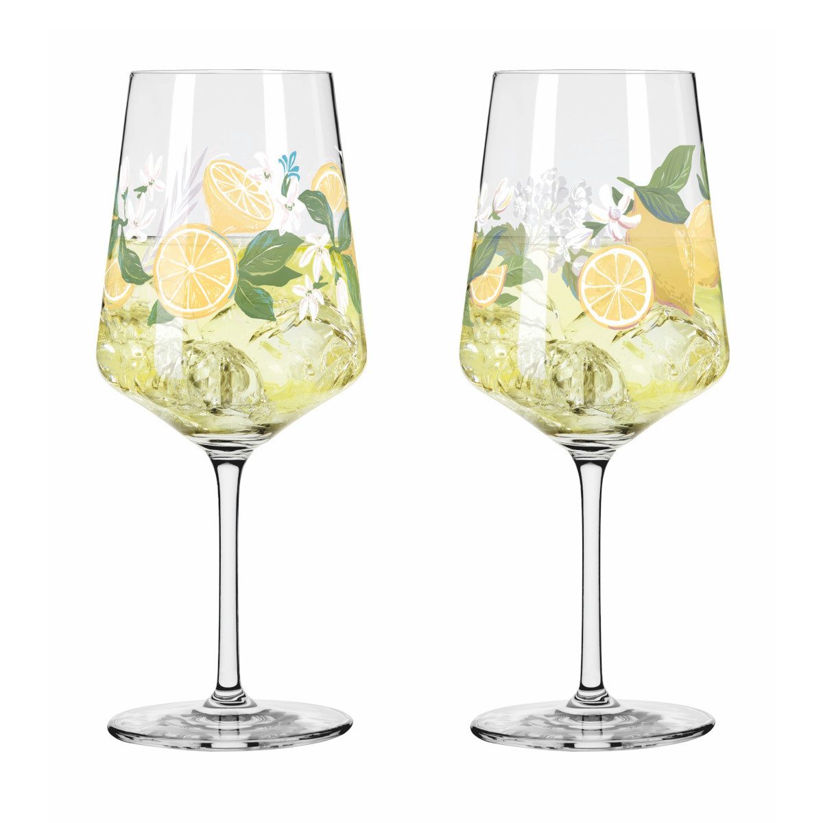 Ritzenhoff Gläser-Set Sommertau Limoncello 2er Set F25, Kristallglas