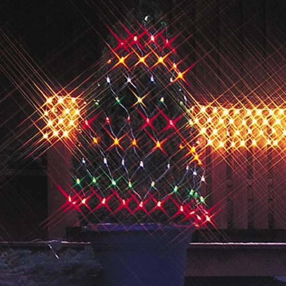 STAR TRADING Lichternetz 591-80 Lichternetz Lichtnetz 2x1m 160 Micro-Bulbs bunt außen