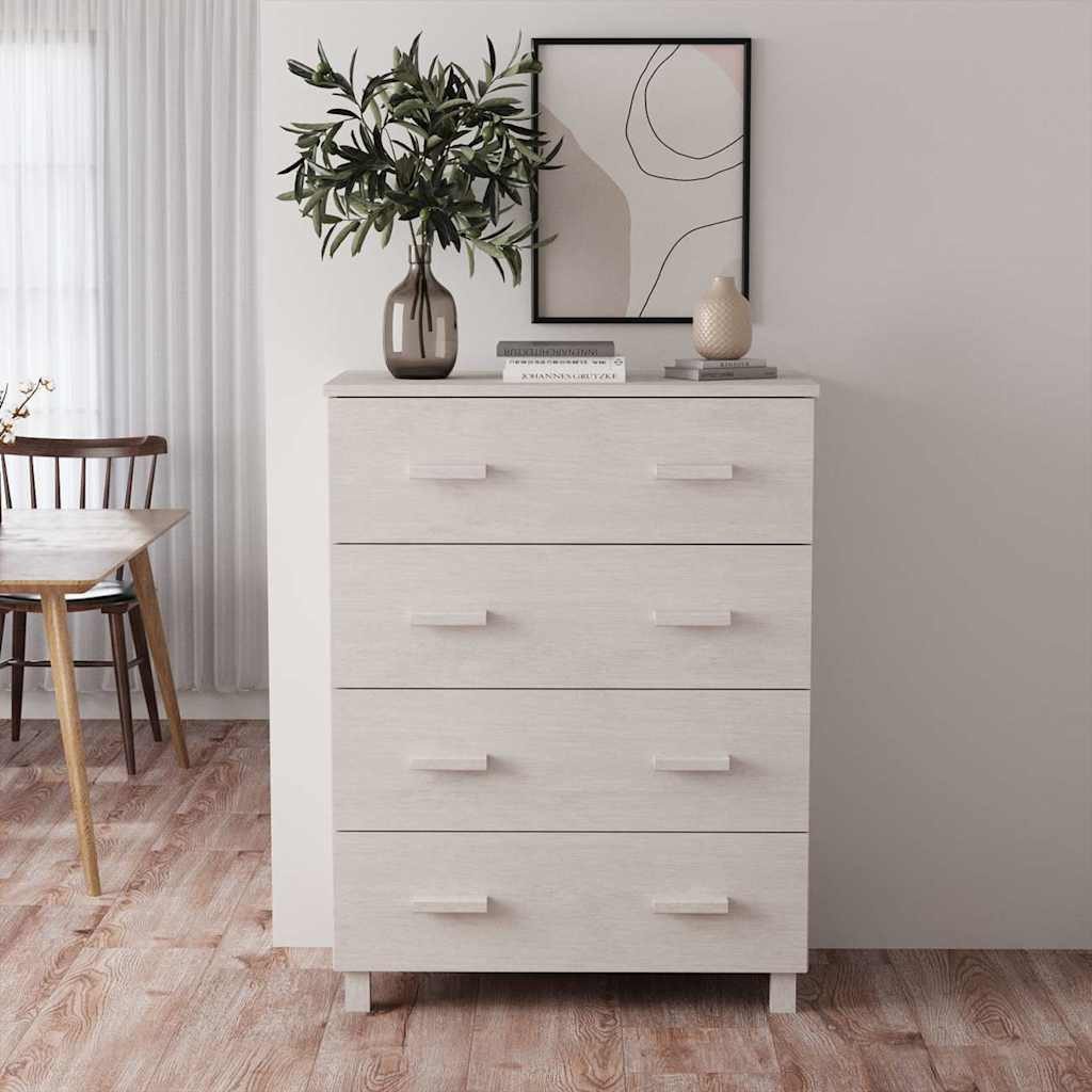 vidaXL Sideboard Sideboard HAMAR Weiß 79x40x103,5 cm Massivholz Kiefer (1 St)