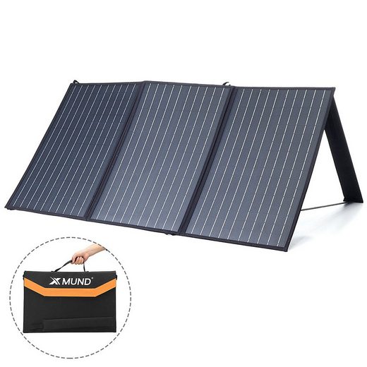 Xmund Solaranlage »XD-SP2«, 100,00 W, Monokristallin, (3 USB + DC), Faltbar Solarpanel Tragbar Ladegerät Powerbank Outdoor Camping Wanderung Reise