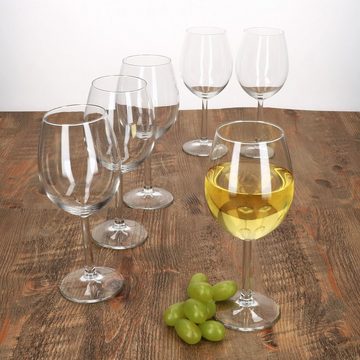 MamboCat Weinglas 6x Vinissi Wasser- & Weingläser 300ml mit Fuß Cocktailglas Feier, Glas