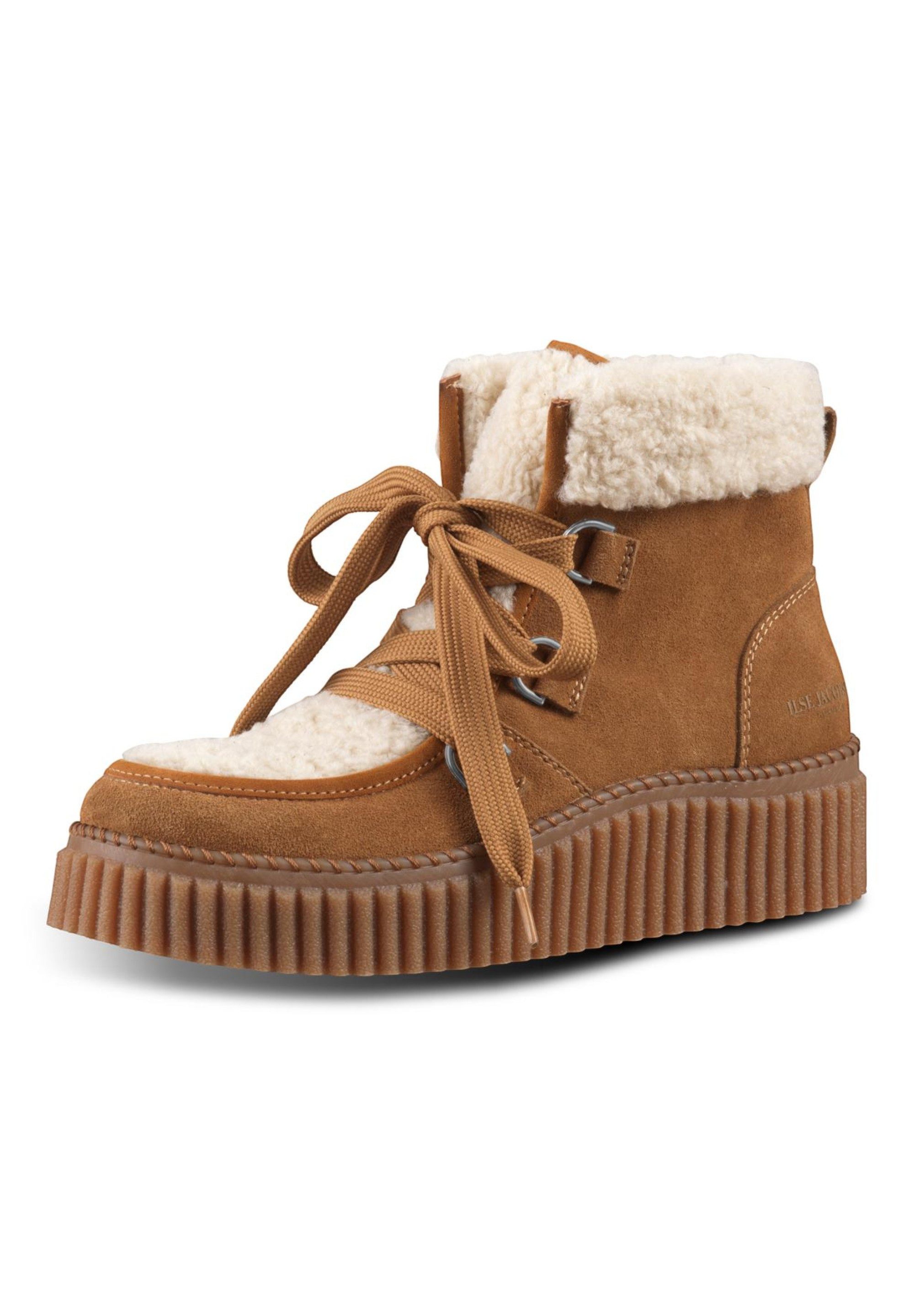 Ilse Jacobsen CALIRA02 Winterstiefel Wildleder, Shearling, Schnürung, warm