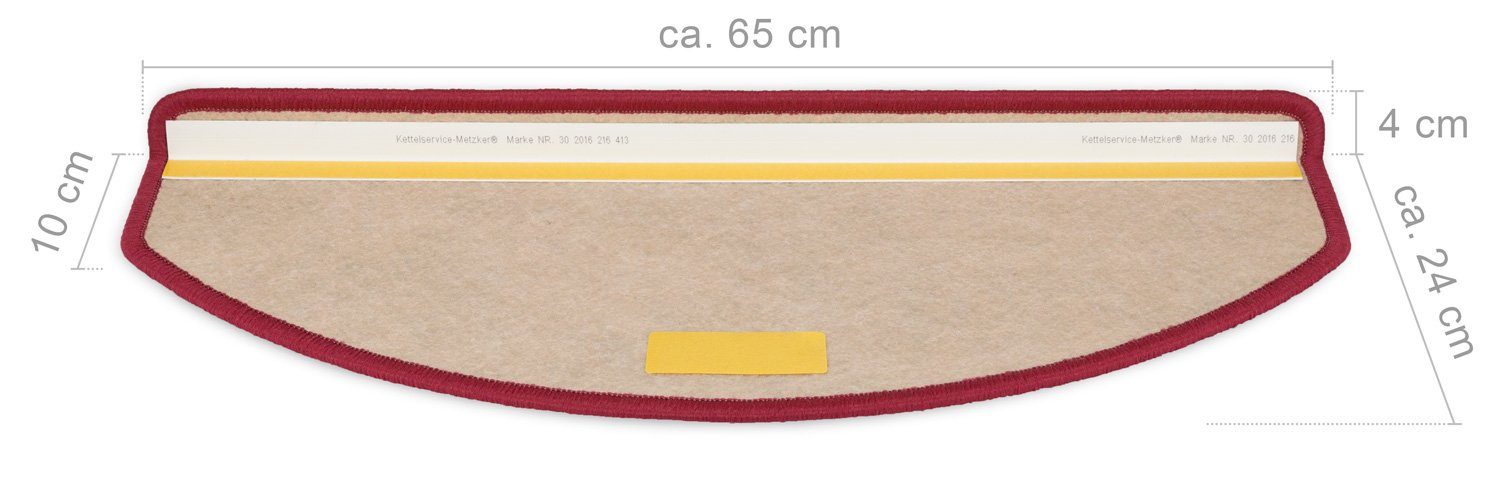 Metzker® Stufenmatte Stufenmatten Multistripe Bunt Halbrund in SparSets, halbrund, Höhe: 6 mm, 15 Stück im Set - Bunt – Bild 4 von 4