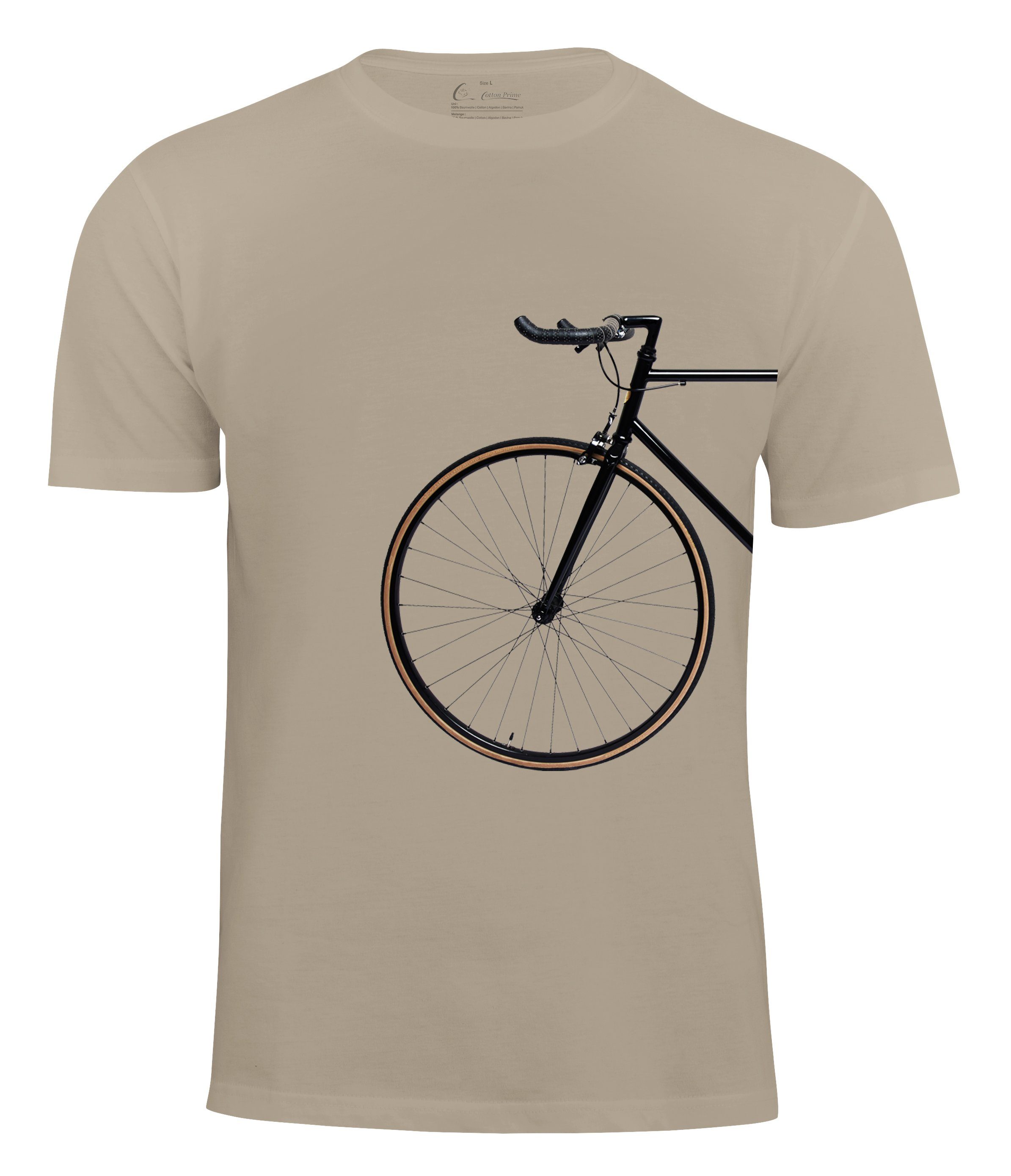 Cotton Prime® T-Shirt - Vorderrad Beige