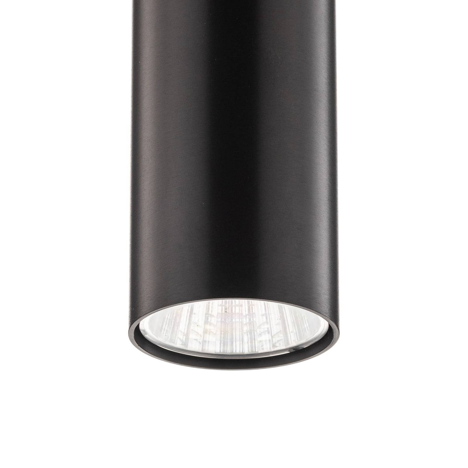 fest Lucande LED-Hängeleuchte Schwarz, 1 Danson, Kunststoff, inkl. klar, verbaut, warmweiß, flammig, LED-Leuchtmittel Modern, Eisen,