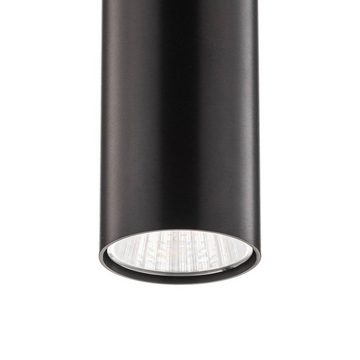 Lucande LED-Hängeleuchte Danson, LED-Leuchtmittel fest verbaut, warmweiß, Modern, Eisen, Kunststoff, Schwarz, klar, 1 flammig, inkl.