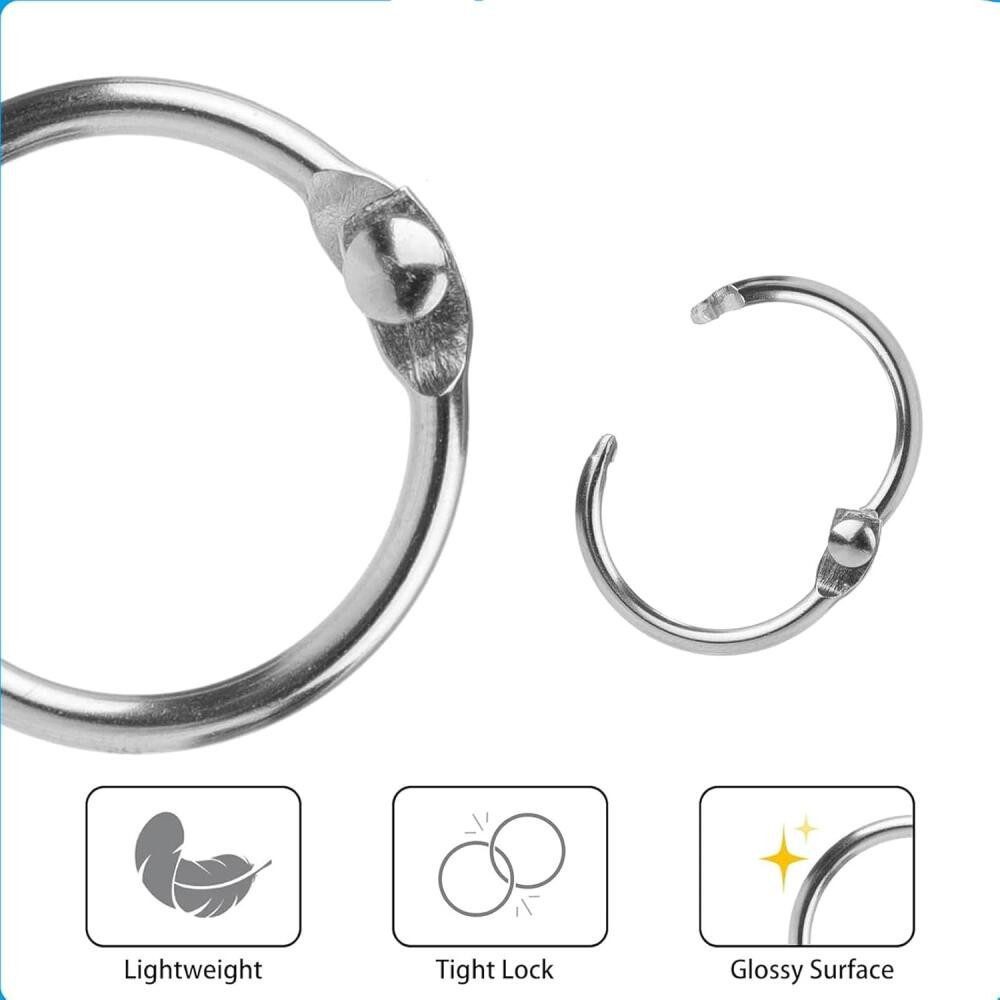 FELIXLEO Schlüsselanhänger Buchringe 120 Stück 22mm günstig online kaufen