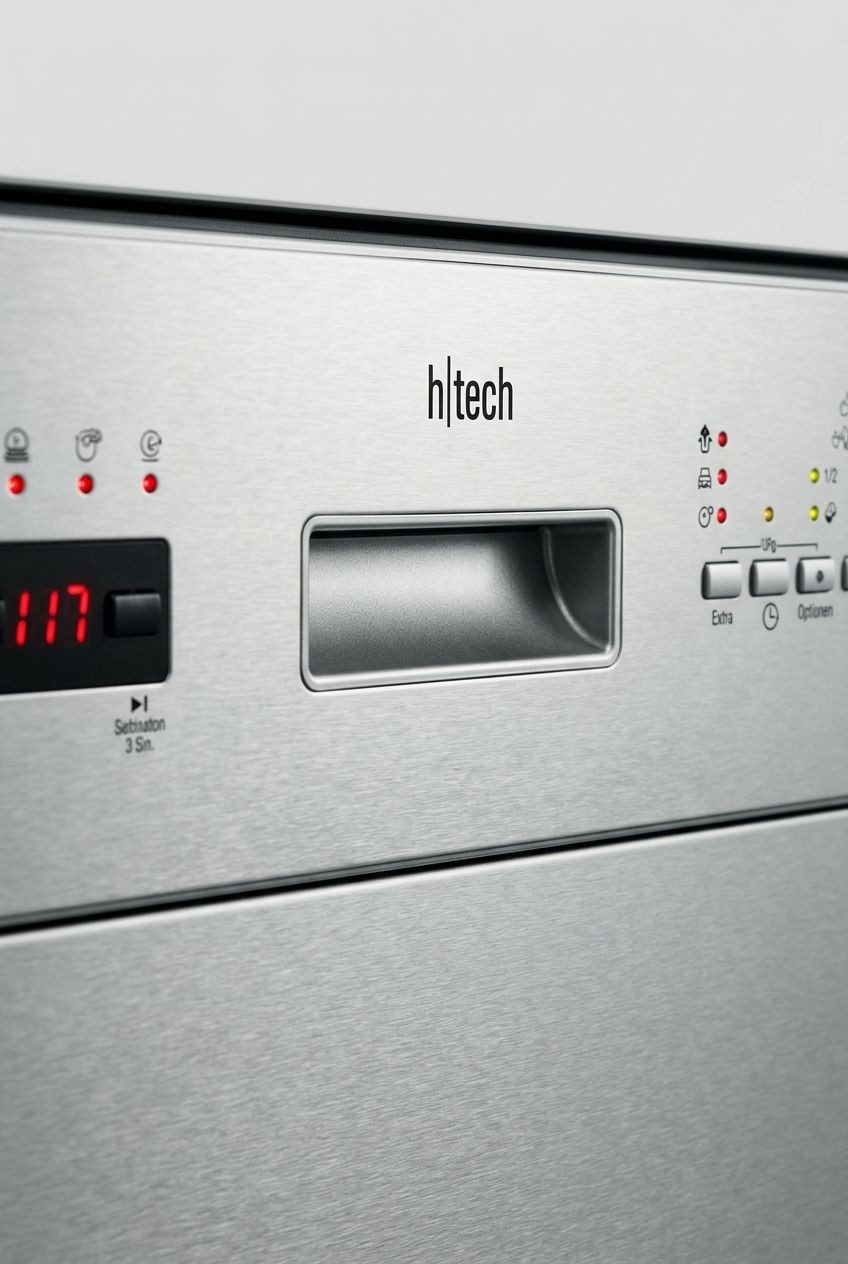 HTech teilintegrierbarer Geschirrspüler HTG26251, 12 Maßgedecke, integrierbar