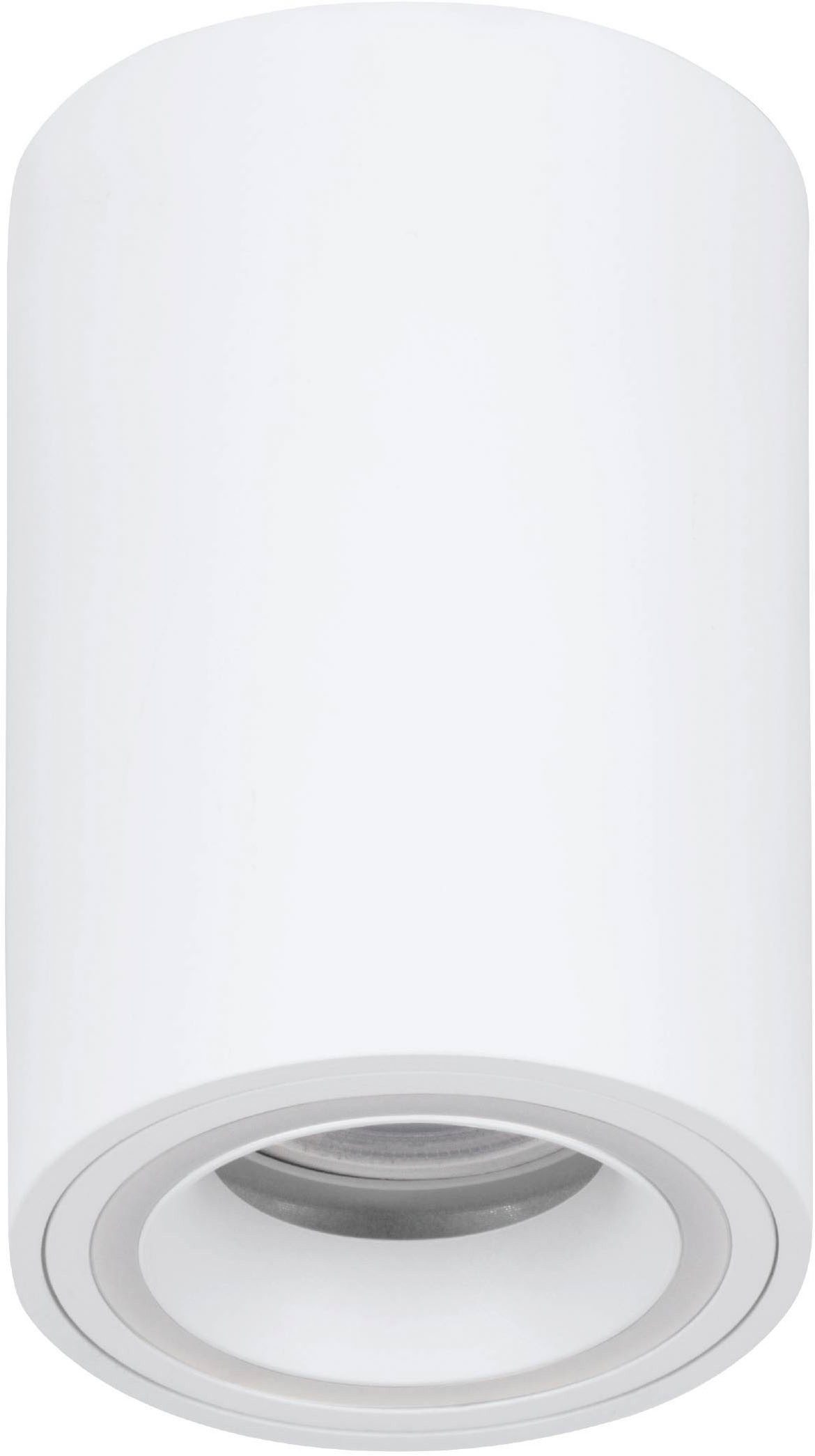 EGLO Aufbauleuchte Carosso-Z Deckenlampe, ZigBee, App und Sprachsteuerung, dimmbar, Metal, CCT - über Fernbedienung, Dimmer, Dimmfunktion, Farbsteuerung, Farbwechsel, Memoryfunktion, RGB, Smart Home, Weckerfunktion, dimmbar über Fernbedienung, mehrere Helligkeitsstufen, LED fest integriert, Aufbauleuchte - H12 x Ø8 cm - weiß - 1X4,9W inkl.