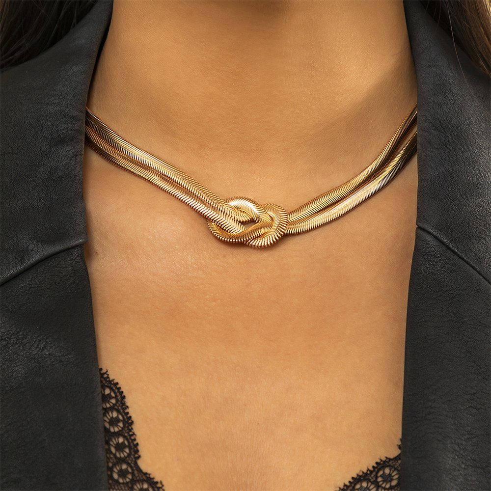 Rouemi Choker Damen-Halsketten, modische Temperament-Halskette