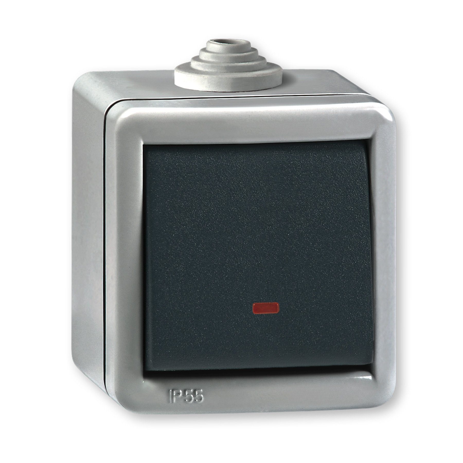 Aling Conel Lichtschalter Armor Line Ein/Aus Aufputz Schalter mit Glimmlampe (Packung), IP 55