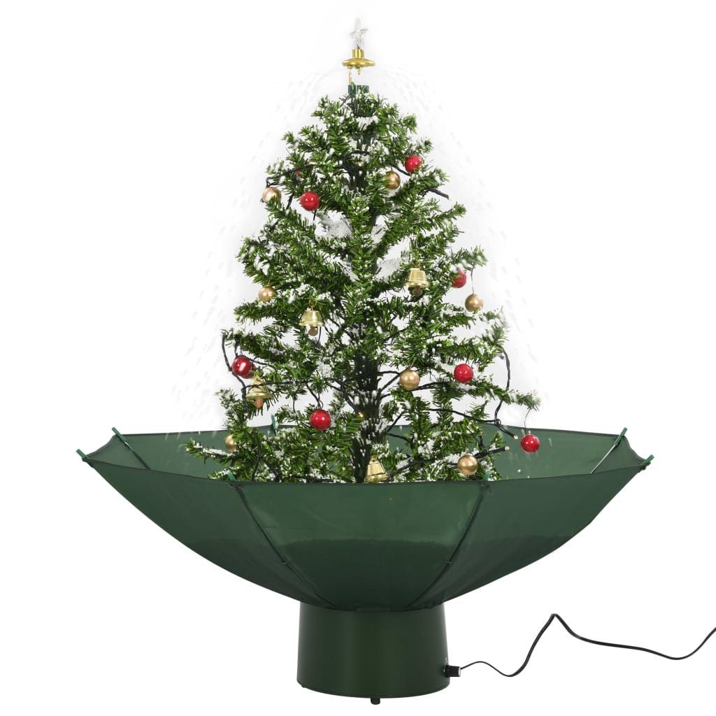 furnicato Künstlicher Weihnachtsbaum Schneiender Weihnachtsbaum Grün Schirmfuß mit cm 75